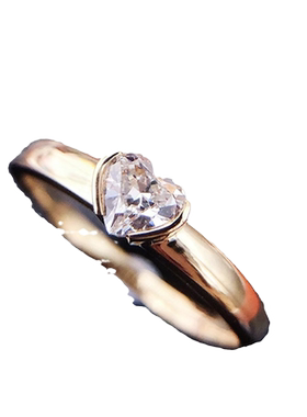 帕诗韵s925纯银叠戴风法式爱心戒指女士轻奢时甜美气质情人节礼物