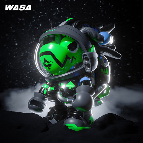 YKYBxWASA变色龙潮玩手办摆件黄子韬联名SPACE PANDA繁星限定礼盒