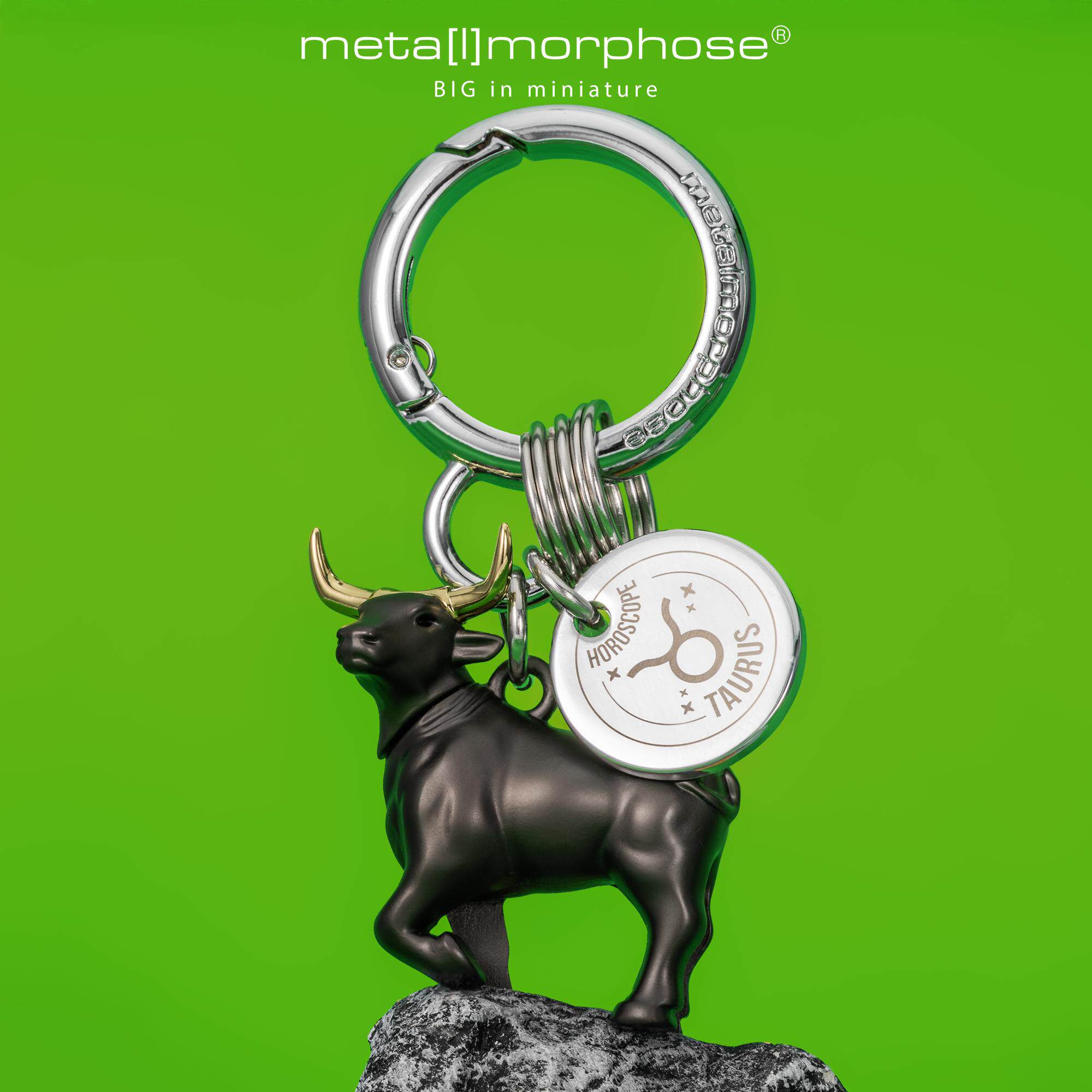 比利时金牛座钥匙扣包包挂件 星座系列合金生日礼物metalmorphose