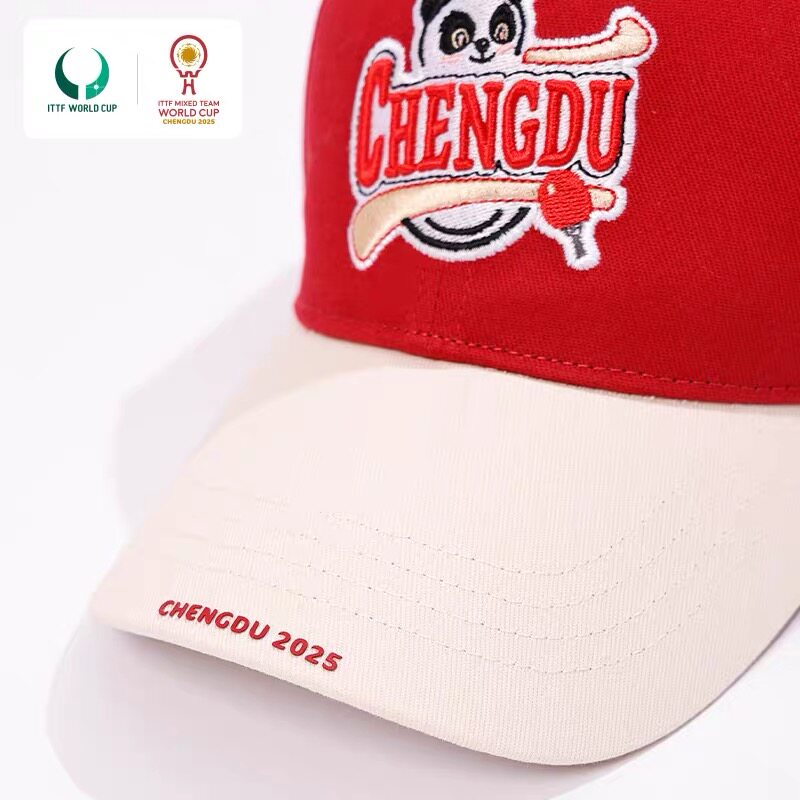 2025年成都混合团体世界杯飘带遮阳帽男女通用乒乓赛事纪念棒球帽