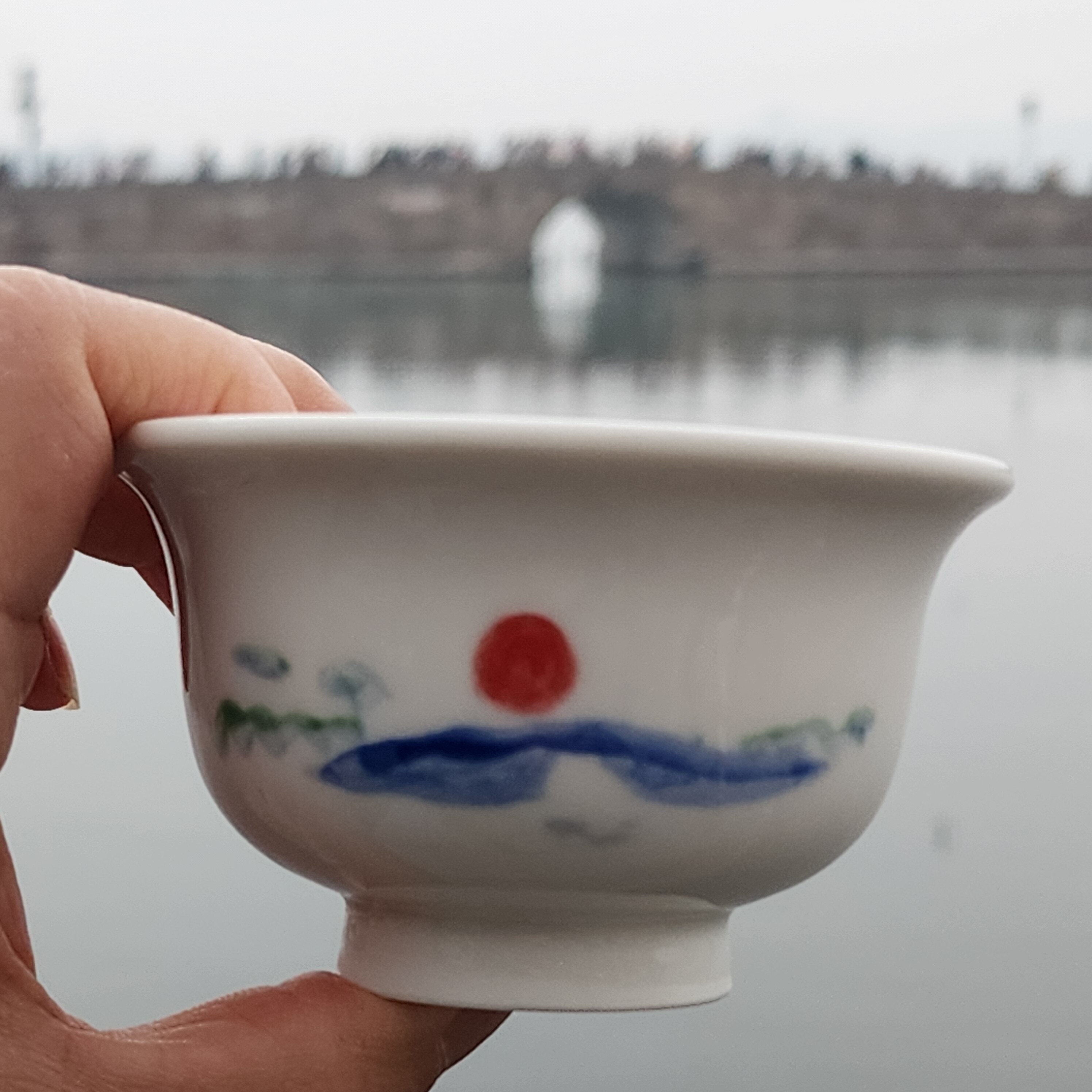 诗画苏杭牌景德镇一厂出品西湖1茶杯