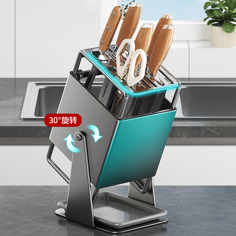不锈钢刀架置物架厨房刀座台面放菜刀架多功能刀具收纳架2025新款