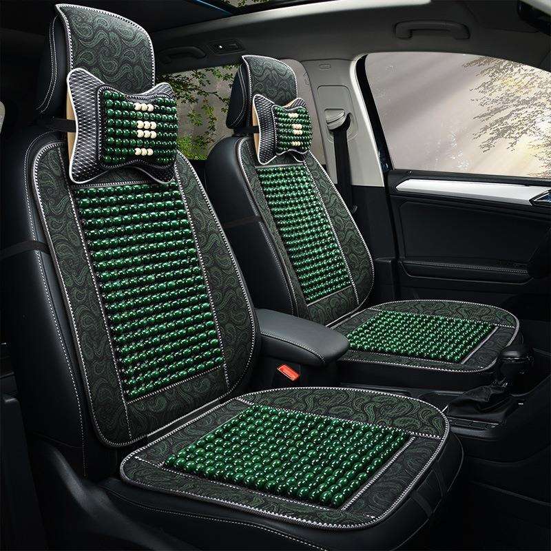 汽车坐垫夏季木珠凉垫车座套货车座椅垫通风透气竹片车垫四季通用