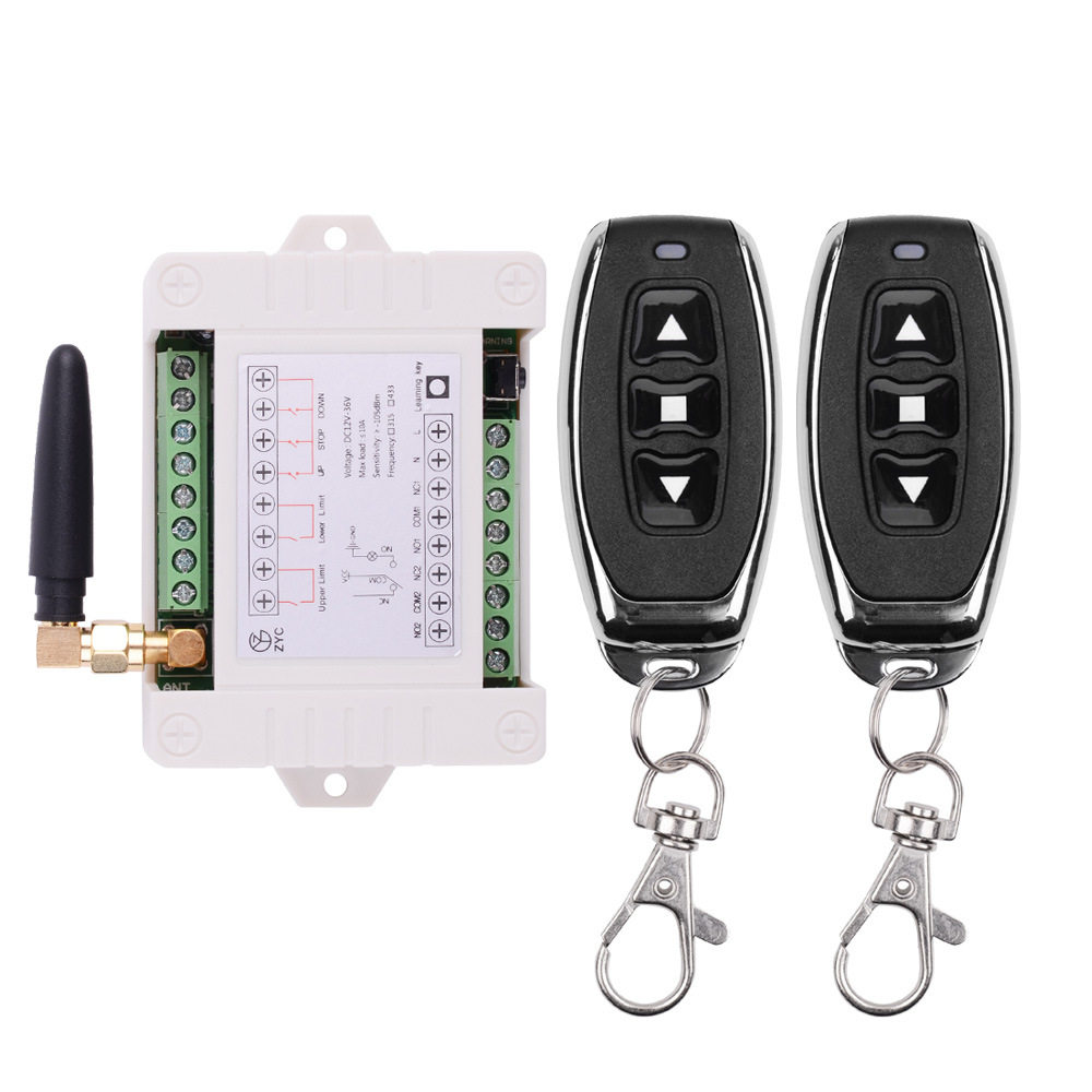 新款12V24V36V直流电源控制器/正反转遥控开关/上下停带限位开关