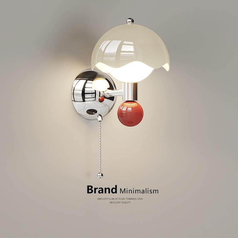 拉线开关壁灯中古床头灯2025新款法式蛋壳卧室墙灯奶油风护眼灯具,节庆用品/礼品,新娘配件,淘宝优惠券,粉丝福利购,淘宝优惠卷