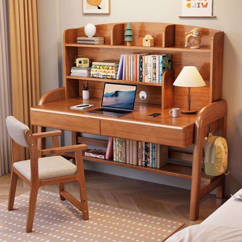 书桌儿童学习桌中小学生家用实木可升降写字桌子卧室办公电脑桌椅