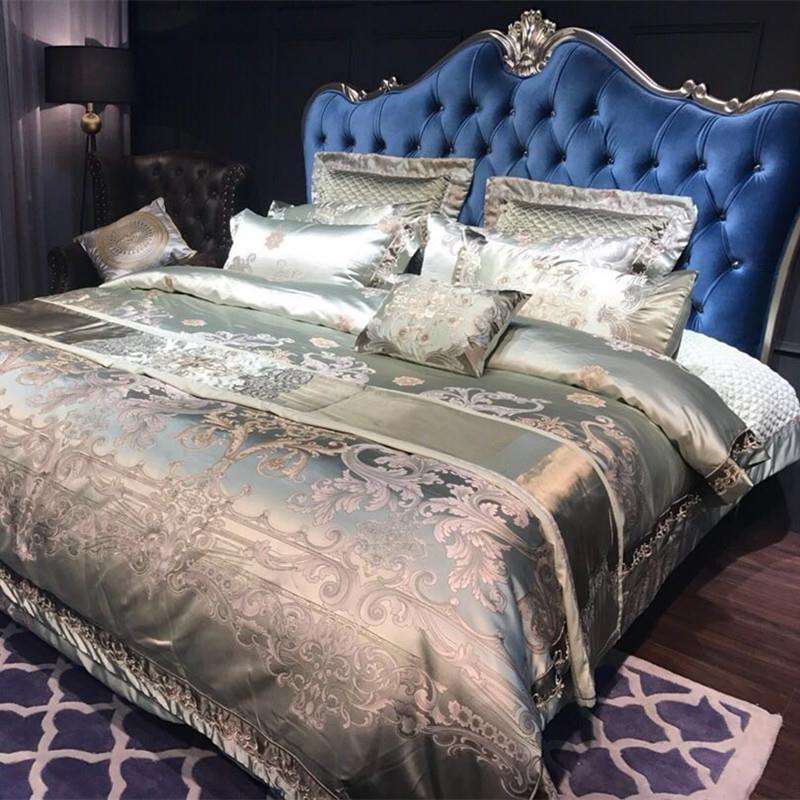 欧式床上用品四件套别墅样板间十件套美式结婚床品婚庆六八十件套