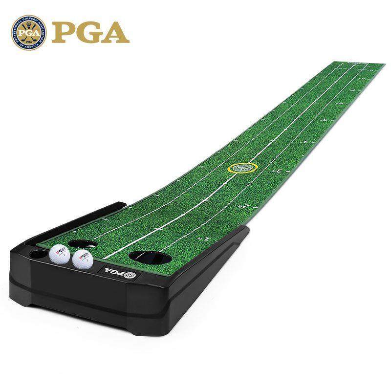 美国新品高尔夫电动回球推杆练习器双洞家里办公室迷你套装