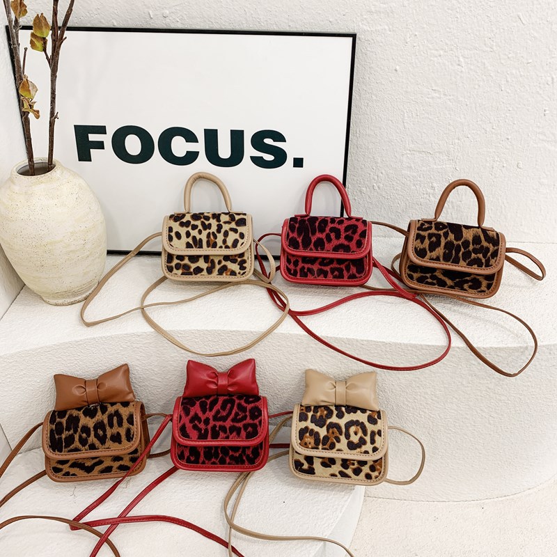 女童豹纹小方包136633