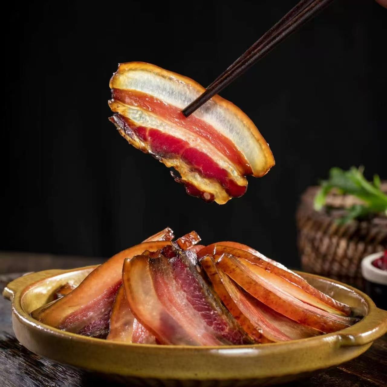 同花七传统手工腊肉 散养黑土猪腊肉/排骨/腊肠500g