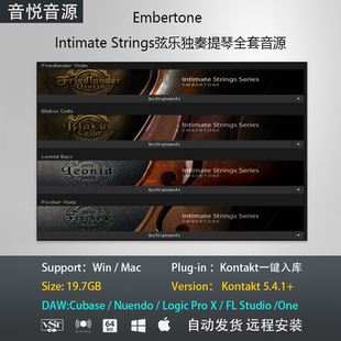 Intimate Strings弦乐独奏提琴全套音色库标准 kontakt 音源