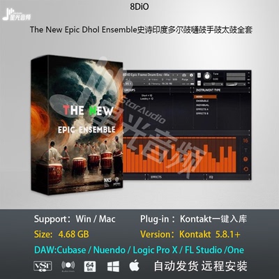 The New Epic Toms Ensemble印度多尔鼓嗵鼓手鼓音色库编曲音源