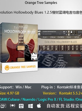 Evolution Hollowbody Blues 1.2.5橙树蓝调电吉他音色库编曲音源