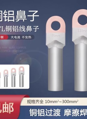 铜铝线鼻子DTL16平方铜铝接头过渡连接电线压线端子铝线鼻子线耳