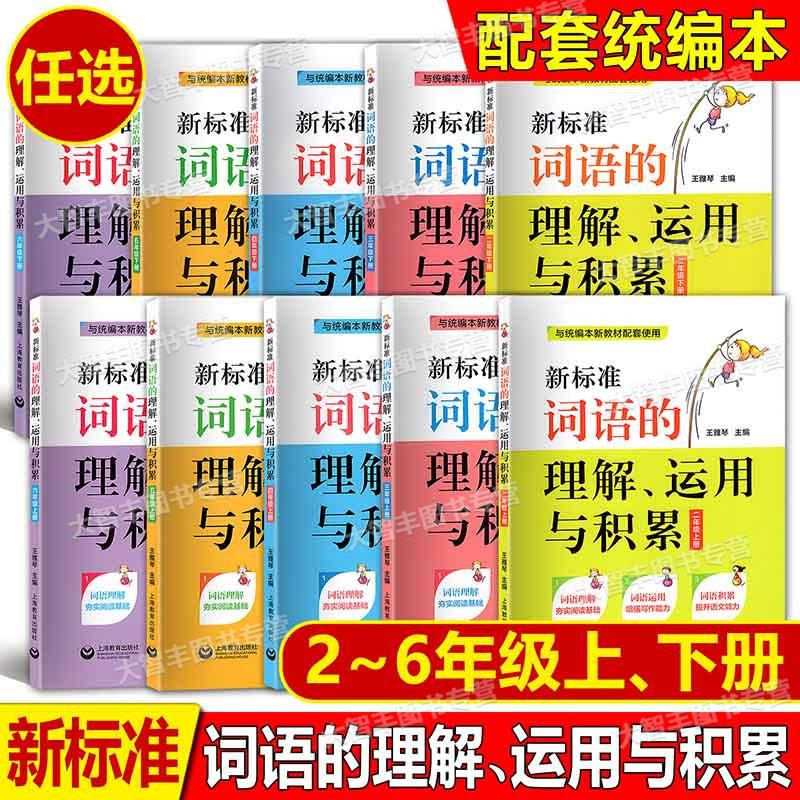 新标准词语的理解运用与积累二三四五六年级上下册/23456年级第一二学期与统编本语文配套使用词语同步训练习题上海教育