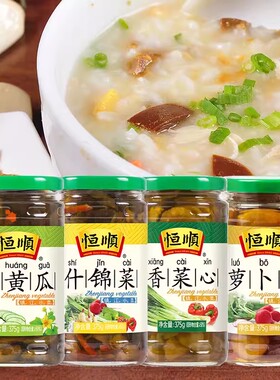 恒顺酱菜脆莴笋375g瓶装酱莴苣下饭菜腌制榨菜咸菜爽口脆口小菜