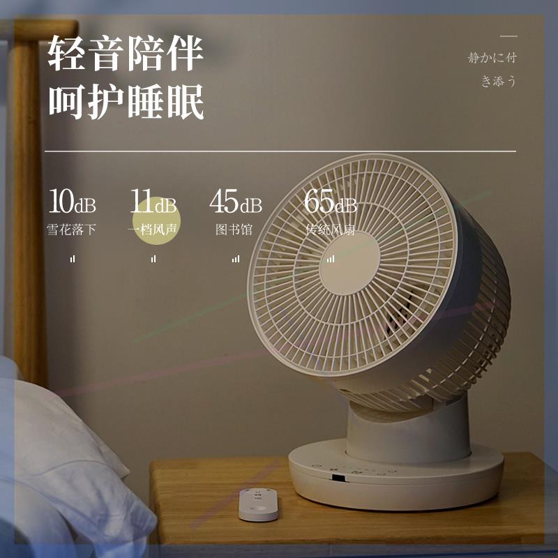 空气循环扇家用音轻桌面台式办公室风扇小型摇头涡轮360度电风扇