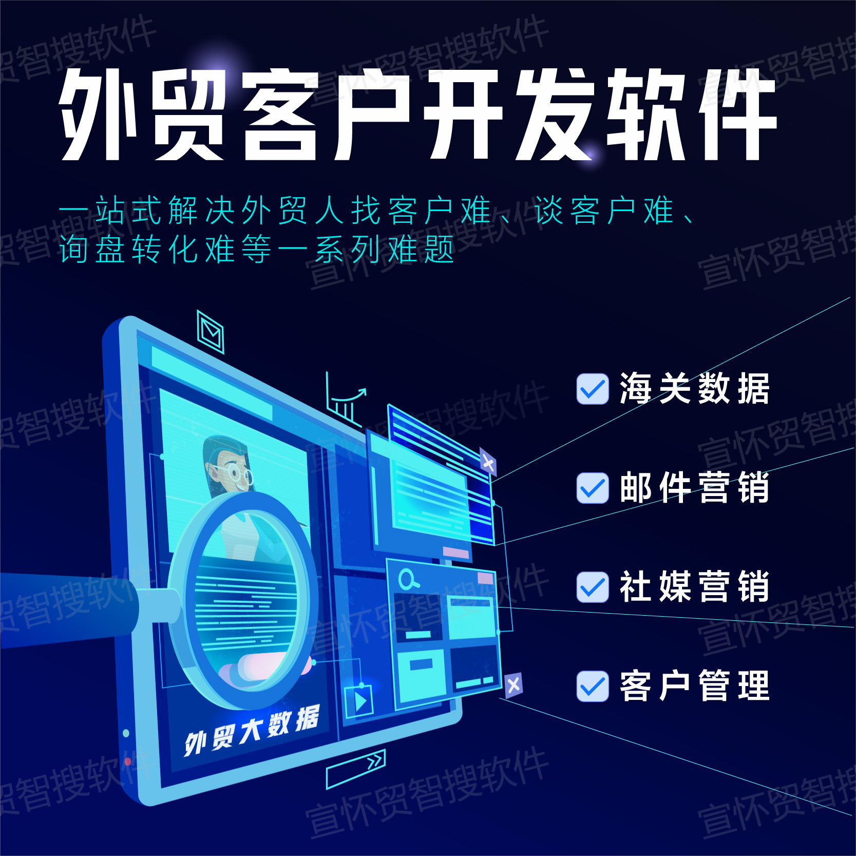 外贸拓获客海外全渠引流数据邮箱企业形象VI设计