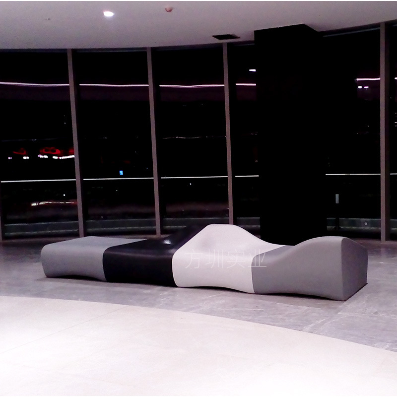 酒店大堂商业大厦异形沙发休闲椅商场时尚艺术坐凳玻璃钢美陈创意