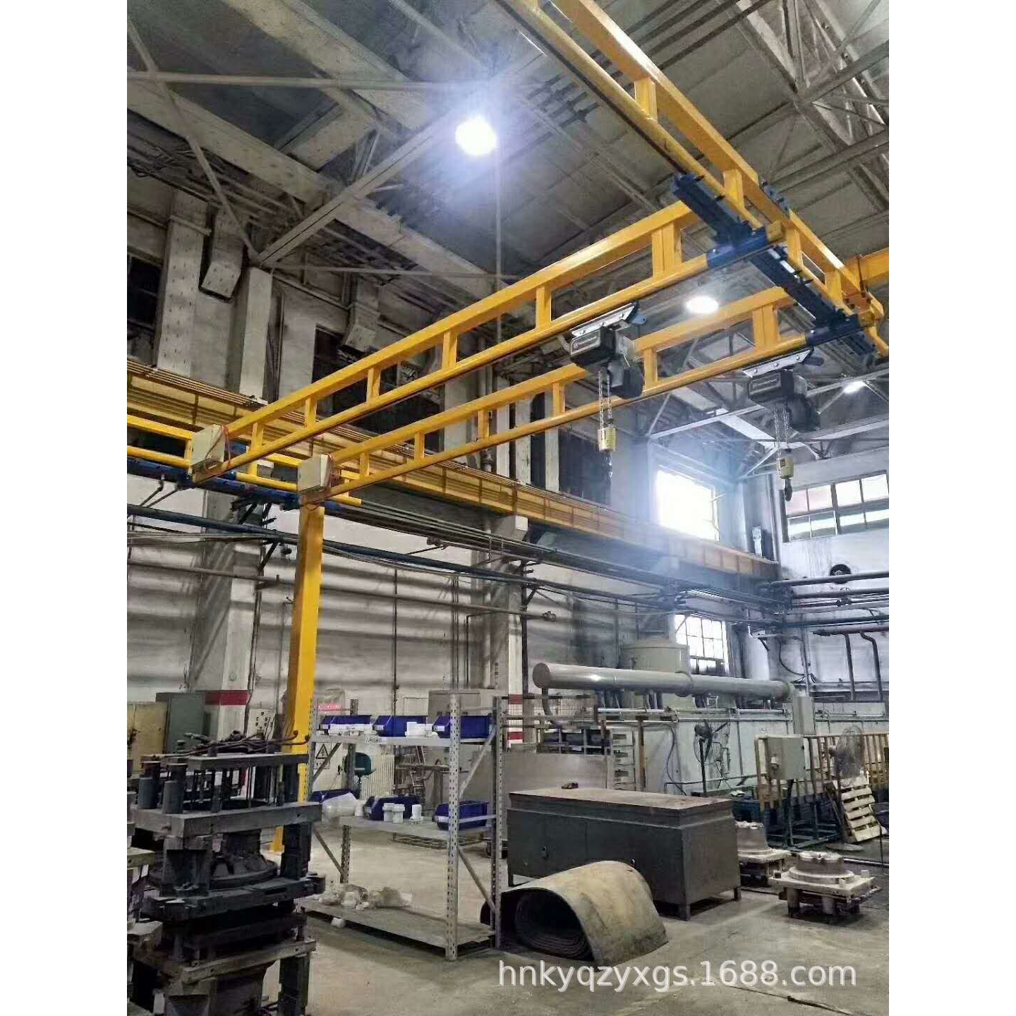 柔性轨道PJ050平衡吊万向轮弧形弯道c型钢悬挂吊航车轮