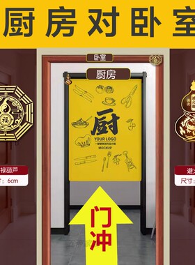 主卧室对着厨房化解大门对房门