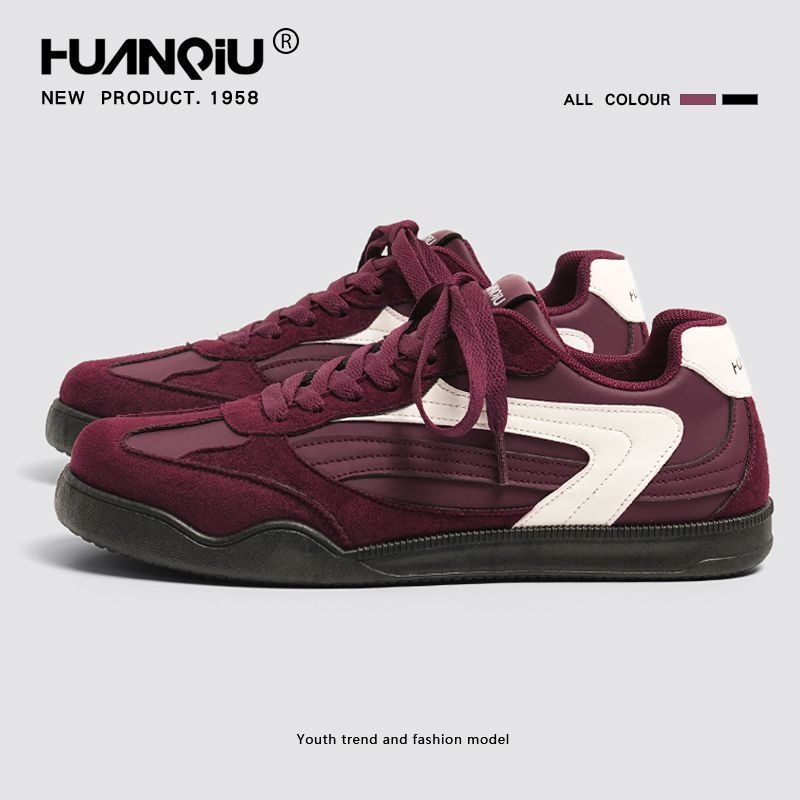 环球内增高德训鞋男款2025秋冬新款复古百搭运动休闲板鞋厚底男鞋