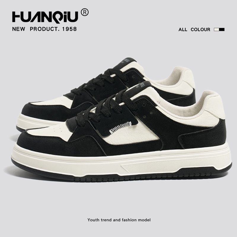 环球低帮板鞋男2025新款秋冬百搭轻便耐磨厚底增高运动休闲鞋子