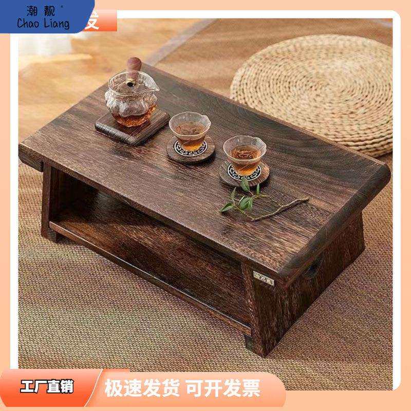 实木榻榻米矮桌飘窗茶桌日式小茶几家用卧室可折叠茶台小桌子包邮