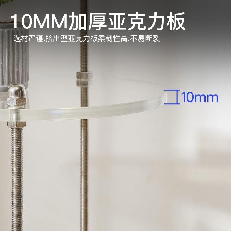 亚克力多层置物架极简小户型室内移动花架子可移动带轮落地收纳架