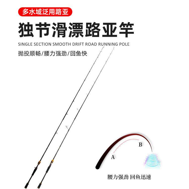 枪柄直柄路亚竿全水域碳素独节路亚竿海杆远投海竿爆品路滑杆