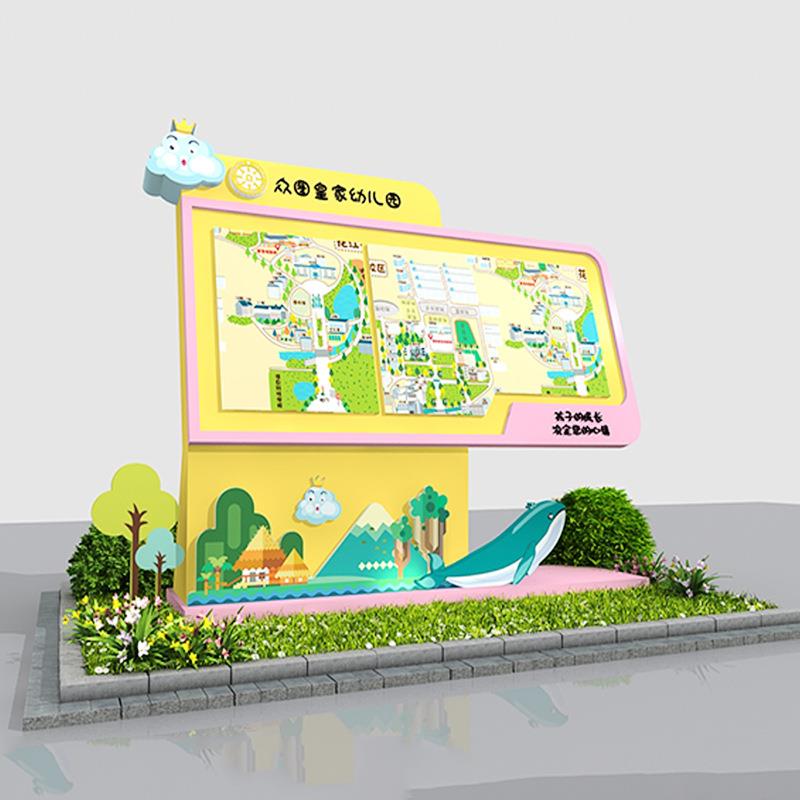 校园文化宣传栏幼儿园学校橱窗栏木纹风雨廊广告栏平面图展示牌