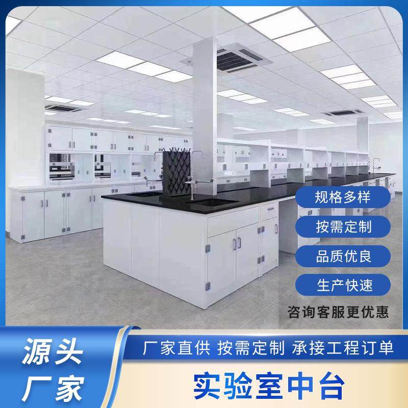 全钢实验台化验室试验台理化板中央台钢木边台实验室实验台