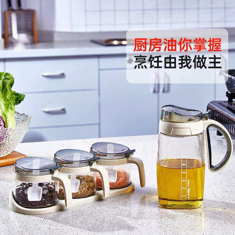 加厚玻璃油壶家用装油瓶厨房油罐酱油瓶醋壶调味瓶大号调料盒