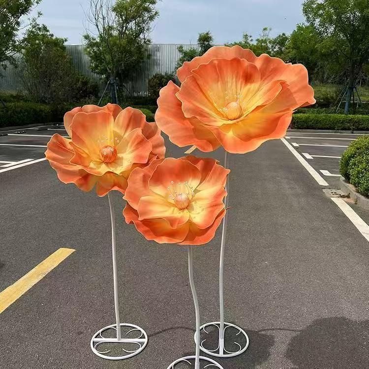 成品新款婚庆仿真花美陈摆件网红橱窗婚礼布置装饰舞台道具丝网花图片