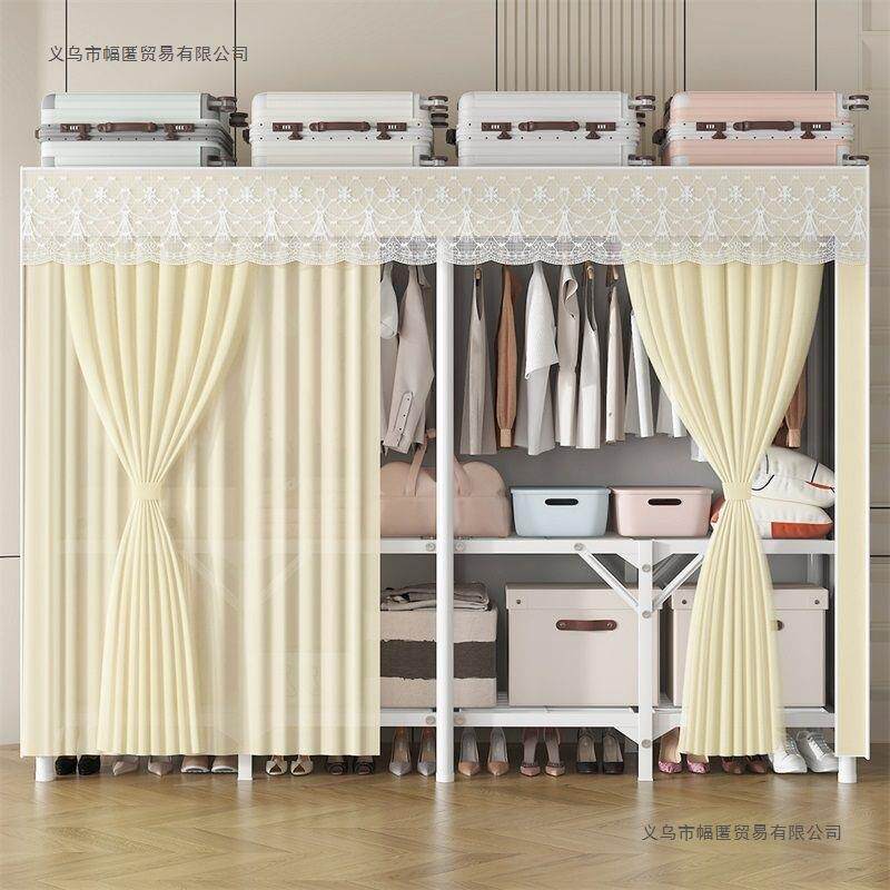 折叠衣柜家用卧室简易组装衣柜出租房免安装布衣柜结实耐用收纳柜