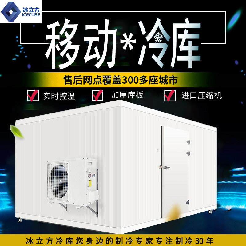 冰立方移动冷库全套设备小型水果蔬菜保鲜冷库海鲜冷柜移动小冷库