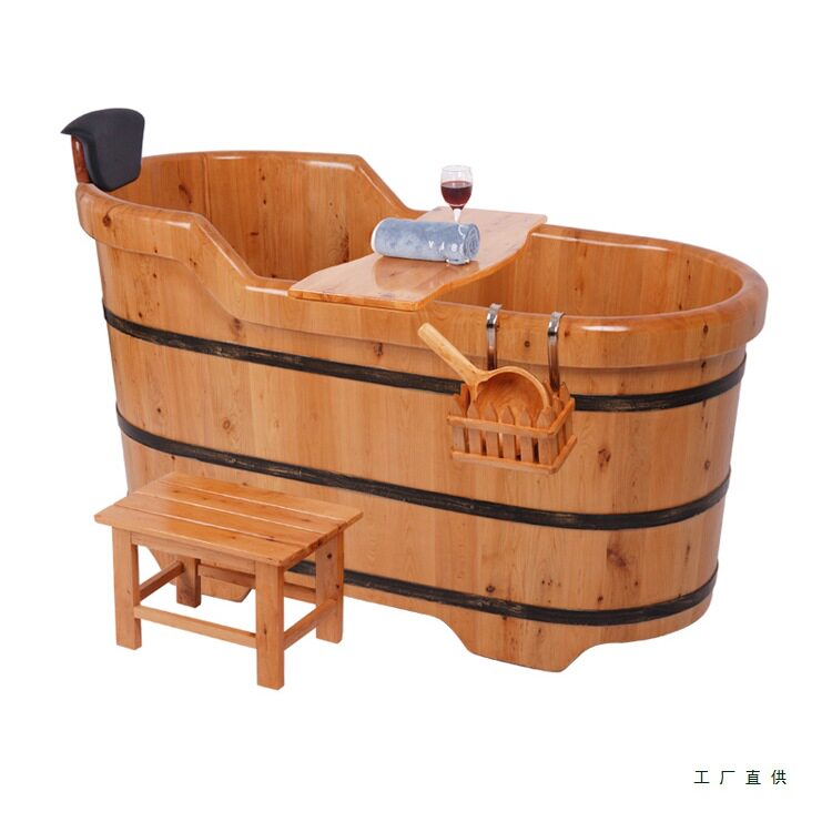 香柏木桶浴桶泡澡大浴缸沐浴桶浴盆成人实木木质家用洗浴熏蒸加厚