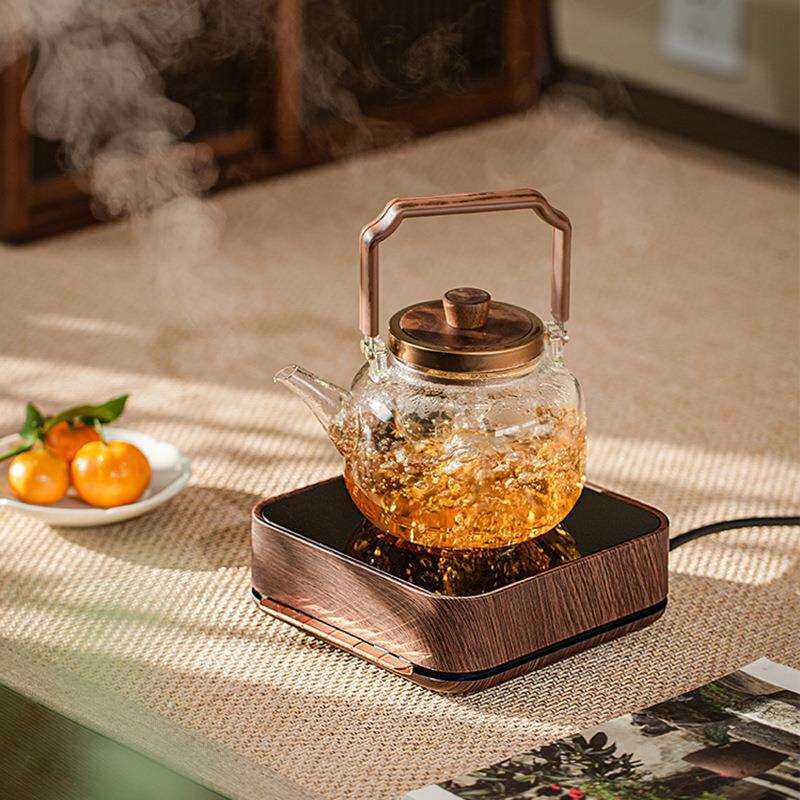 [招商]茗凤祥胡桃木电陶炉家用烧水壶小型煮茶器煮茶炉钢琴家