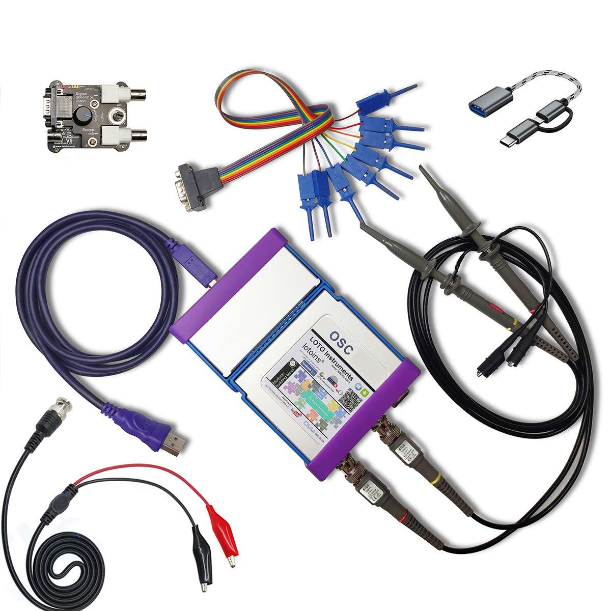 LOTO示波器 OSC482X， 三合一版，示波器+信号发生器+逻辑分析仪