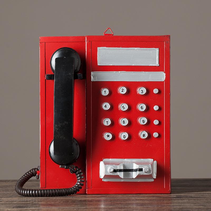 复古老式IC磁卡电话机模型摆件80年代怀旧物件家居装饰品拍照民国