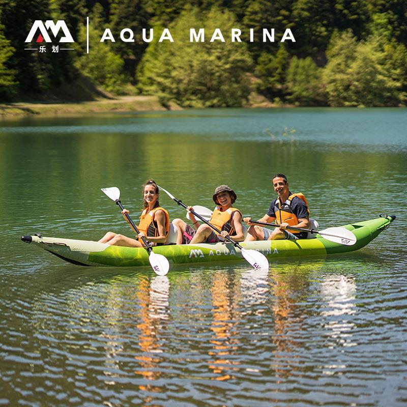 AquaMarina/乐划K0斗鱼皮划艇单双人三人独木舟充气漂流船橡皮艇