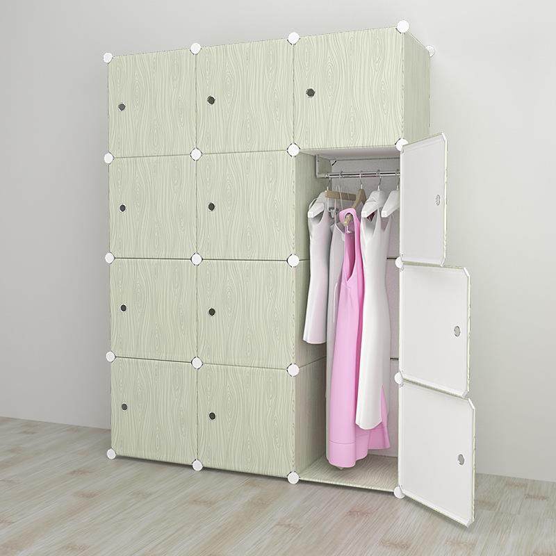 四眼猴简易衣柜 pp树脂魔片组合衣柜 加深仿真木纹塑料魔片衣柜,收纳整理,收纳柜,淘宝优惠券,粉丝福利购,淘宝优惠卷