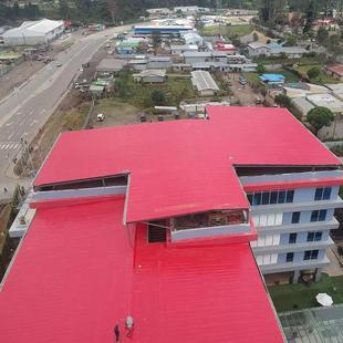 厂家承建厂房钢结构仓库巴布新几内亚顶棚高层建筑屋顶加工