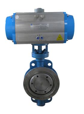 AT型双作用快速切断气动硬密封三偏心法兰蝶阀D643W-16C