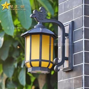 新中式壁灯户外防水阳台庭院别墅大门口围墙柱子室外露台外墙院子