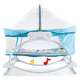 婴儿电动摇篮宝宝音乐震动摇床新生儿智能带蚊帐躺床安抚椅摇椅