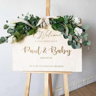 木质迎宾牌婚礼欢迎牌订婚指引牌流程水牌表草坪婚宴接待嘉宾