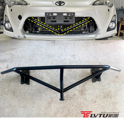 防撞梁黑色支架适用Toyota GT86 Front Jack Bar汽配改装件钣金厂