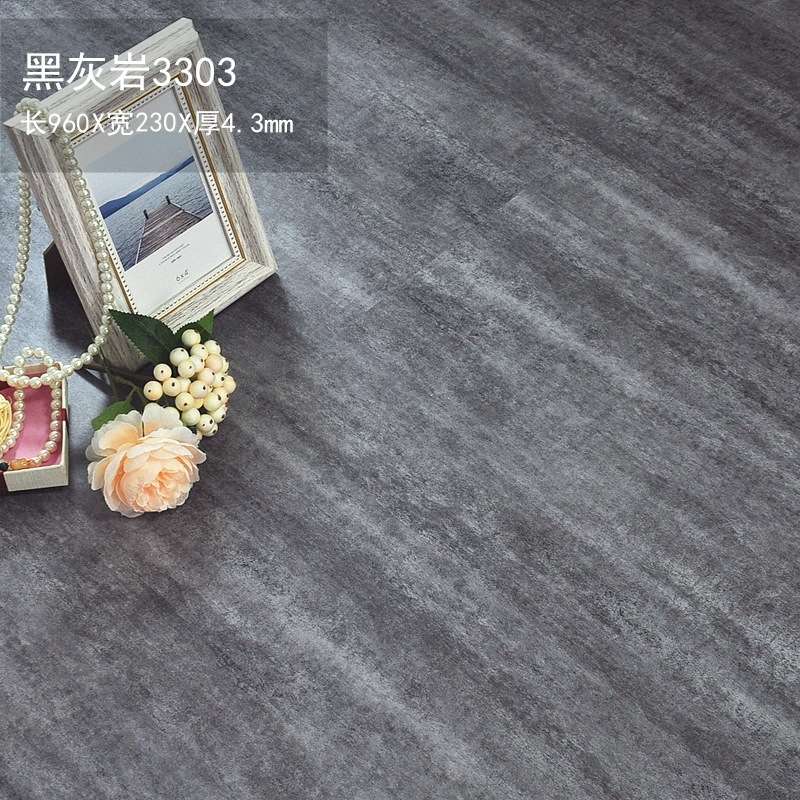 spc锁扣地板石晶塑胶水泥地pvc卡扣式木卧室石塑石纹耐磨轻奢风