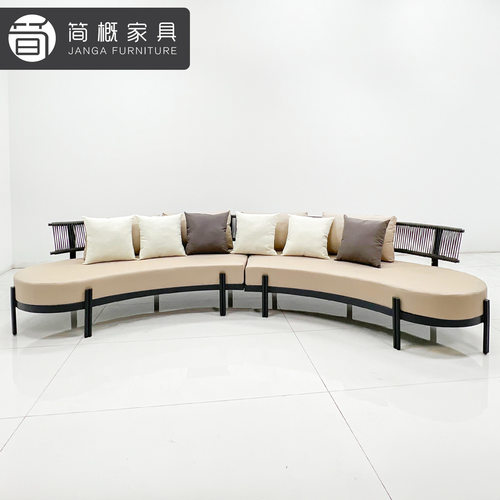 工厂定制北欧别墅户外沙发休闲庭院花园家具酒店民宿金属沙发椅